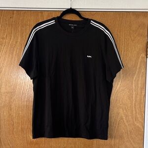 Michael Kors Black Tee with White Stripes